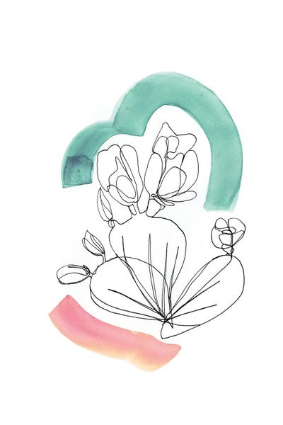 Jacqueline Maldonado: Contour Cactus Green Coral 3 by Jacqueline Maldonado