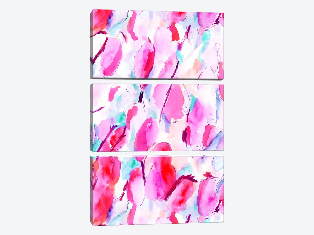 Synesthete Pink by Jacqueline Maldonado 3-piece Canvas Art