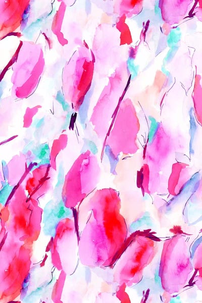 Abstract Watercolors: Synesthete Pink by Jacqueline Maldonado