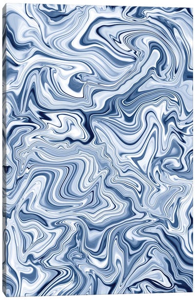 Love Spell Marble Blue Canvas Art Print - Jacqueline Maldonado