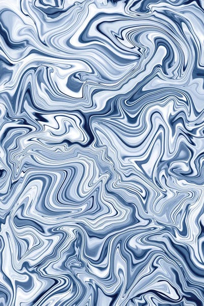 Abstract Watercolors: Love Spell Marble Blue by Jacqueline Maldonado