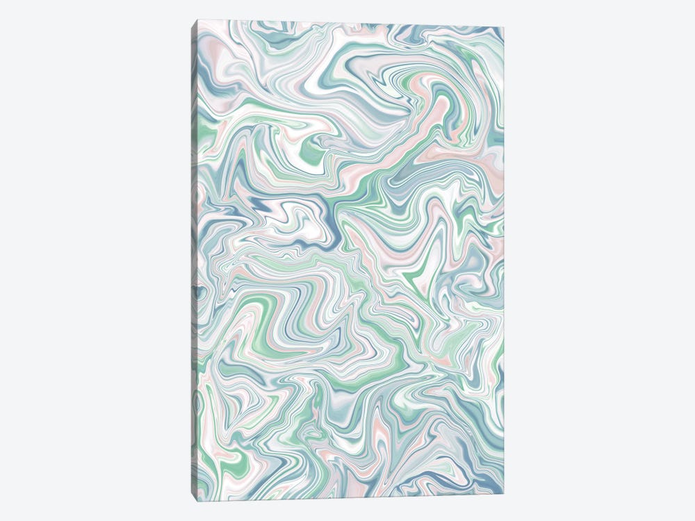 Love Spell Marble Green Blue Pink by Jacqueline Maldonado 1-piece Canvas Art Print