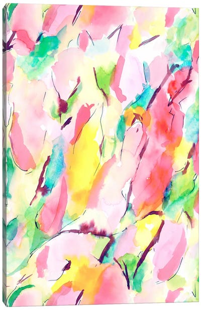 Synesthete Spring Canvas Art Print - Abstract Watercolor Art