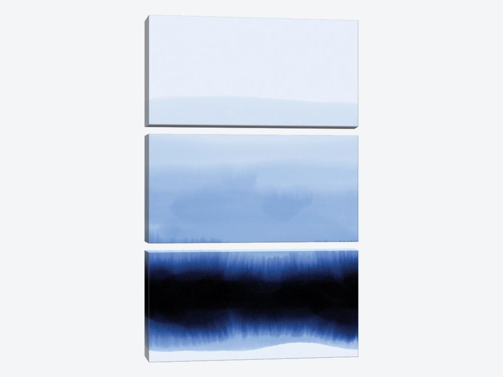 Fountain Of Youth Blue by Jacqueline Maldonado 3-piece Canvas Art Print