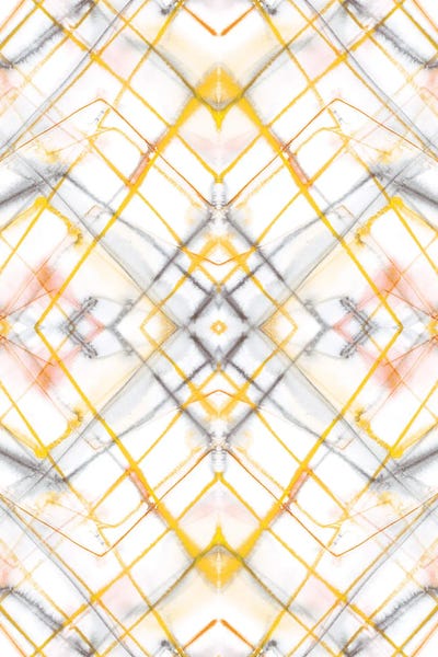 Abstract Watercolors: Diamond Dye Grid Yellow by Jacqueline Maldonado