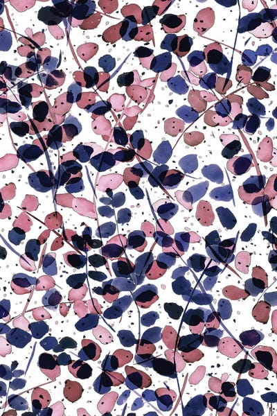 Synergy Indigo Mauve by Jacqueline Maldonado framed canvas print