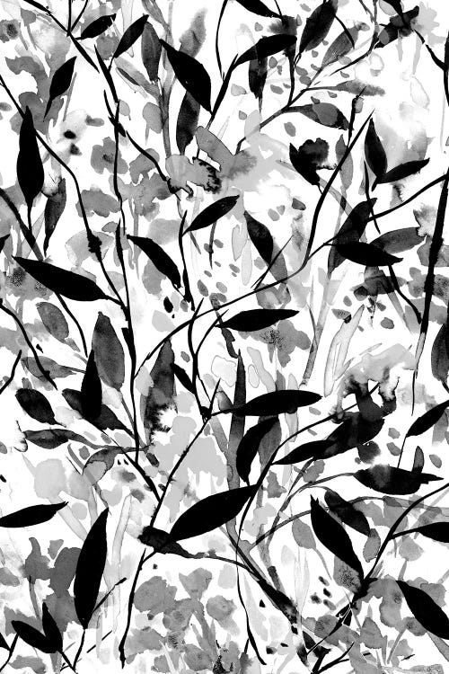 Wandering Wildflowers Black And White