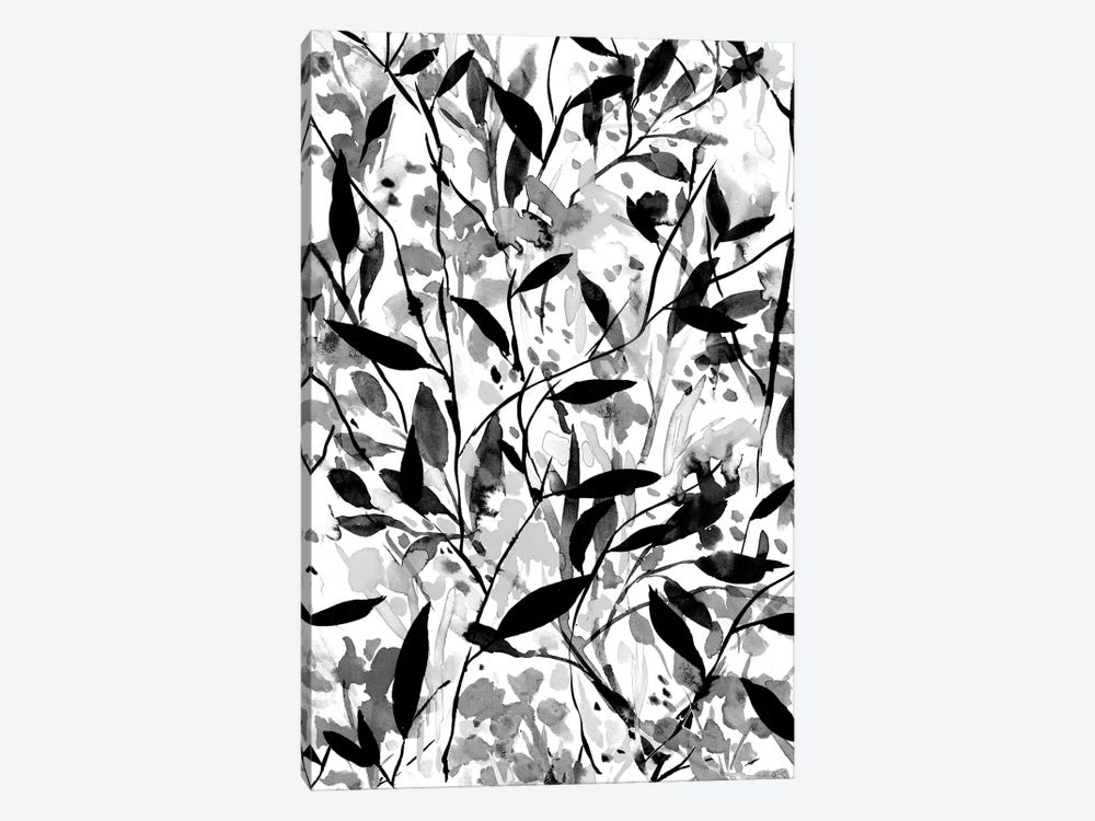 Wandering Wildflowers Black And White by Jacqueline Maldonado 1-piece Art Print