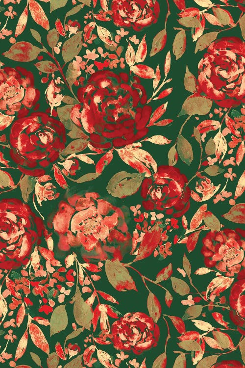 Farmhouse Floral Christmas by Jacqueline Maldonado wall art
