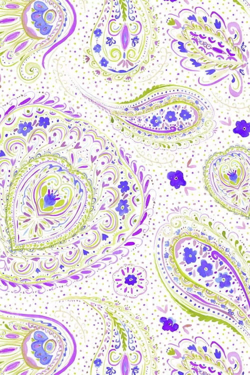 Watercolor Paisley Purple