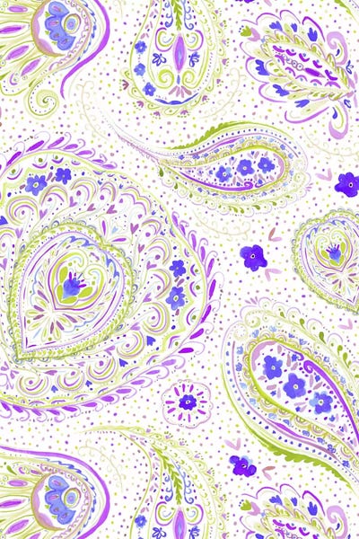 Jacqueline Maldonado: Watercolor Paisley Purple by Jacqueline Maldonado
