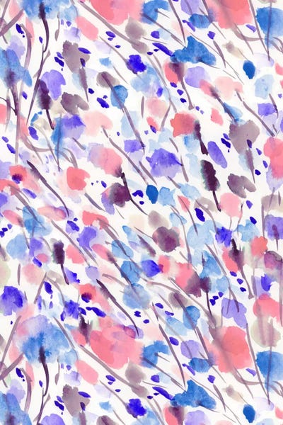 Wild Nature Apricot Blue by Jacqueline Maldonado framed canvas print