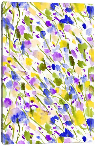 Wild Nature Yellow Canvas Art Print - Purple Passion
