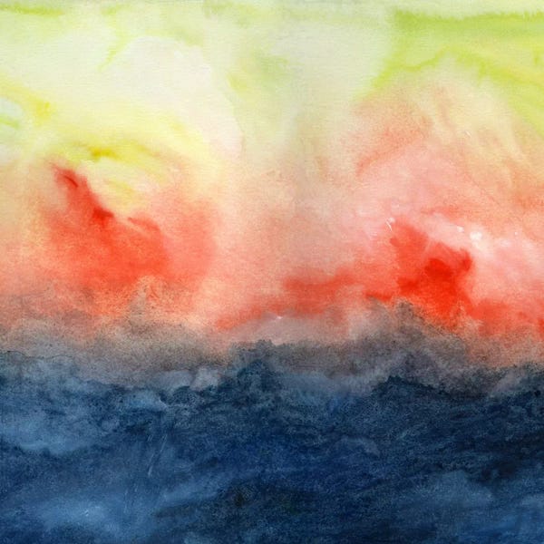 Abstract Watercolors: Brush Fire by Jacqueline Maldonado