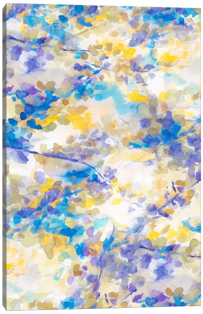 Canopy Blue Canvas Art Print - Abstract Watercolor Art