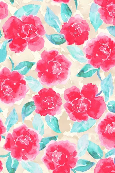 Granny Chic: Cottage Peonies Pink by Jacqueline Maldonado