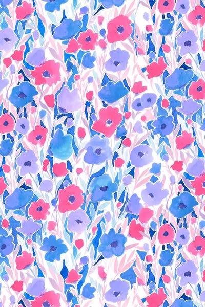 Jacqueline Maldonado: Flower Field Lilac Blue by Jacqueline Maldonado