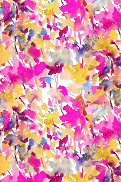 Local Color Pink Yellow by Jacqueline Maldonado metal wall art