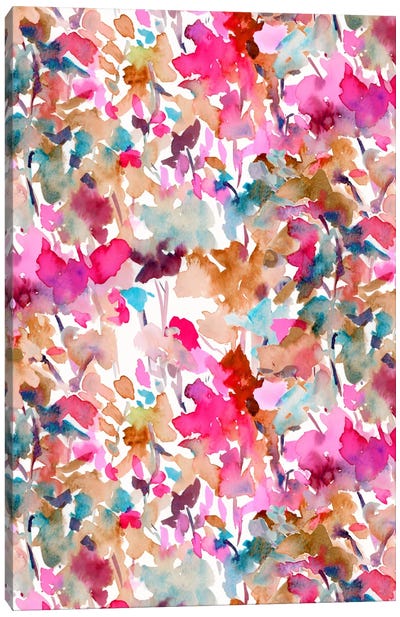 Local Color Pink Canvas Art Print - Abstract Watercolor Art