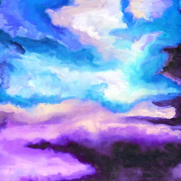 Abstract Watercolors: Noche Azul by Jacqueline Maldonado