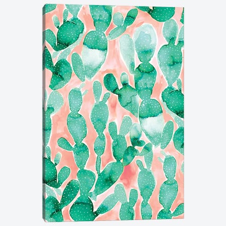 Paddle Cactus Blush Canvas Print #JMO95} by Jacqueline Maldonado Canvas Art