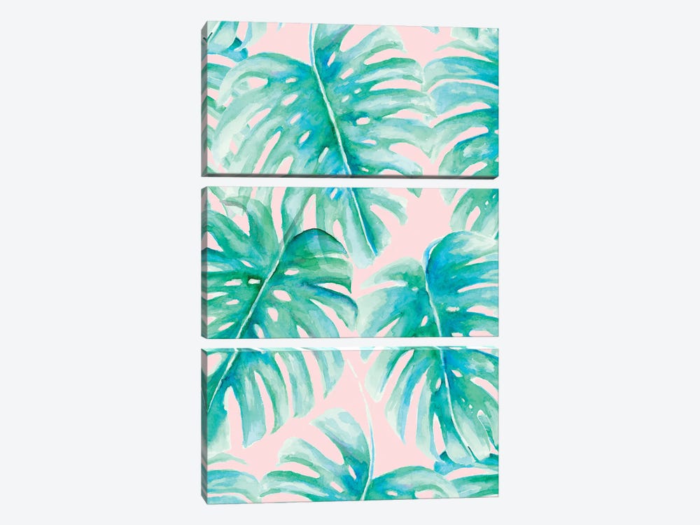 Paradise Palms Blush by Jacqueline Maldonado 3-piece Canvas Art