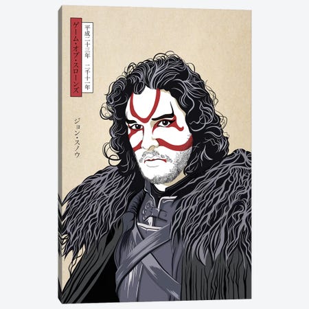 Kabuki Snow Warrior Canvas Print #JMP3} by 5by5collective Canvas Art Print