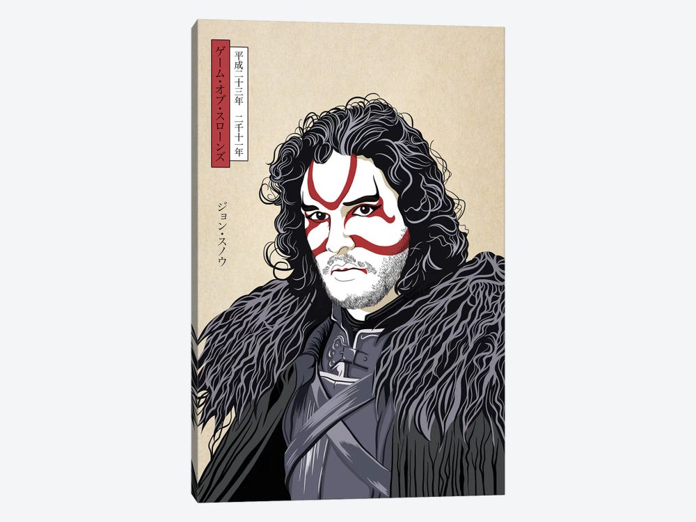 Kabuki Snow Warrior by 5by5collective 1-piece Canvas Art