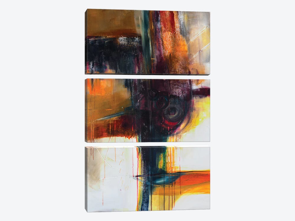 Jazzy Abstract II by Jane M. Robinson 3-piece Canvas Artwork