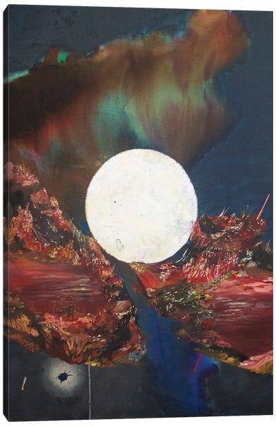 The Moon Canvas Art Print - Full Moon Art