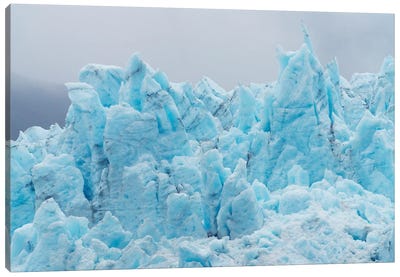 Alaska, Kenai Peninsula Close-Up Of Aialik Glacier Canvas Art Print - Jordy Blue