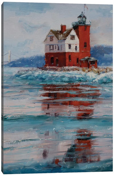 Frozen In Time Canvas Art Print - Lighthouse Art