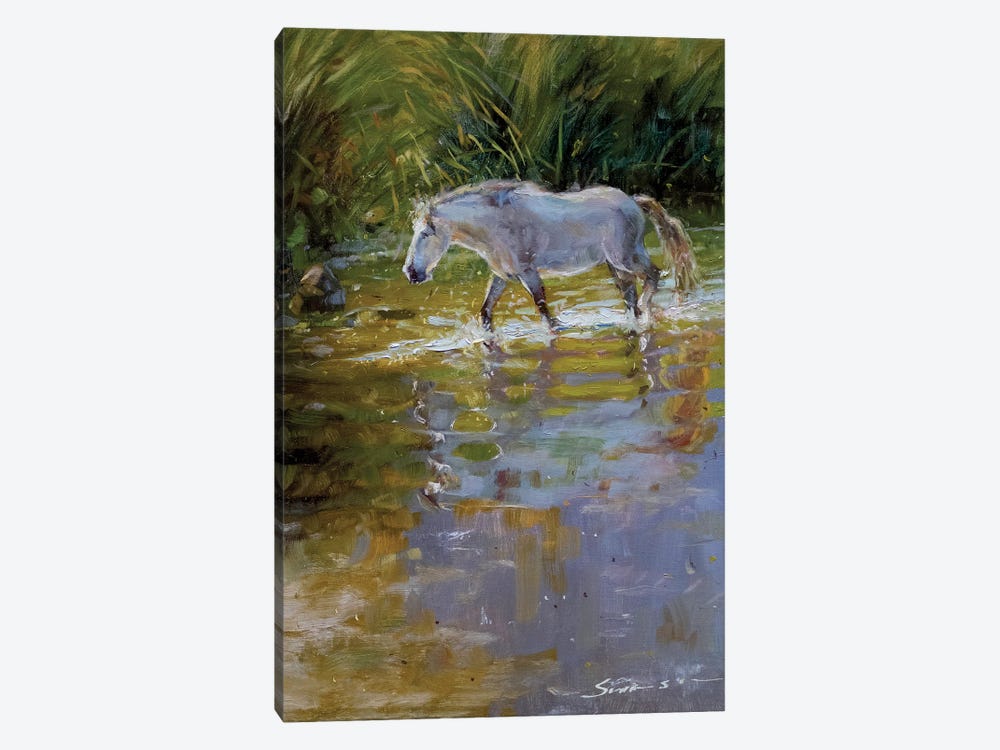 Horse In Water by James Swanson 1-piece Art Print