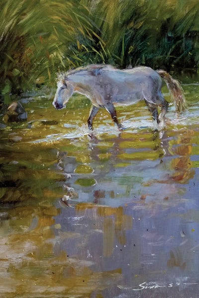 James Swanson: Horse In Water by James Swanson