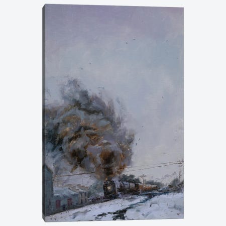 Smokey Train Canvas Print #JMV17} by James Swanson Canvas Art Print