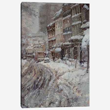 Winter In The City Canvas Print #JMV19} by James Swanson Canvas Artwork