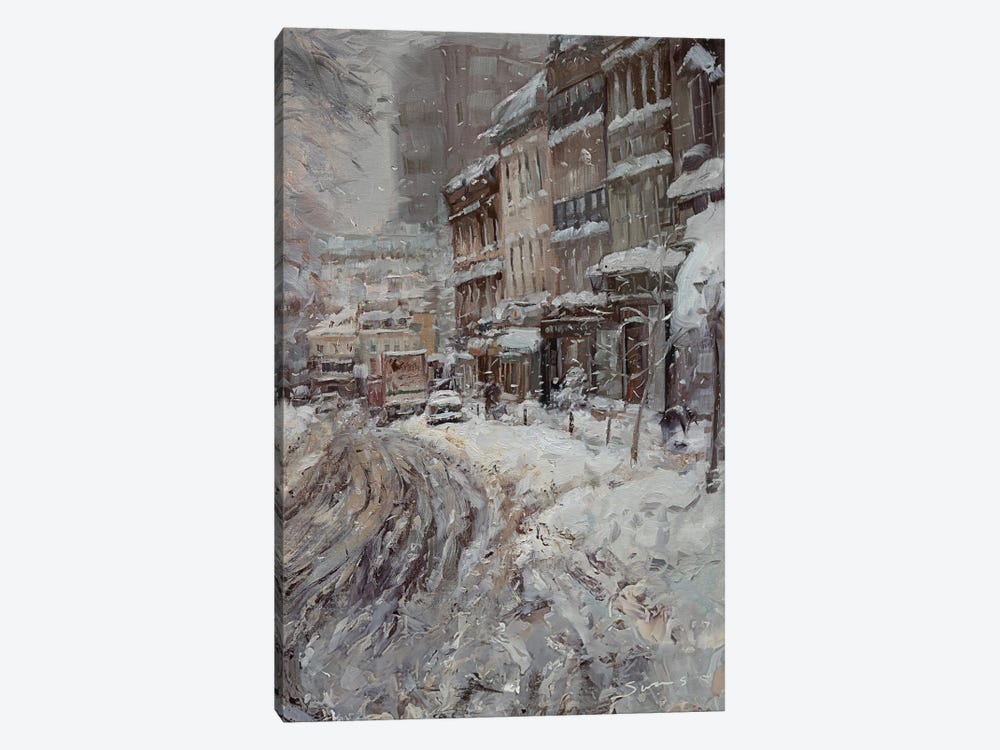 Winter In The City by James Swanson 1-piece Canvas Art Print