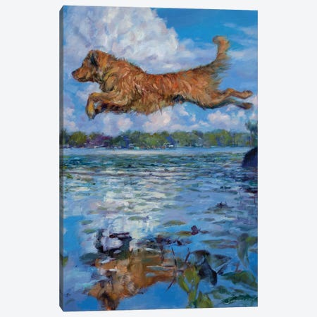When Dogs Fly Canvas Print #JMV1} by James Swanson Canvas Art Print