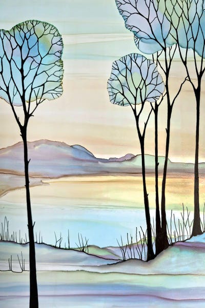 Evening Lake by Jan Matthews framed wall art