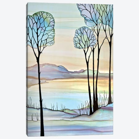 Evening Lake Canvas Print #JMW104} by Jan Matthews Canvas Wall Art