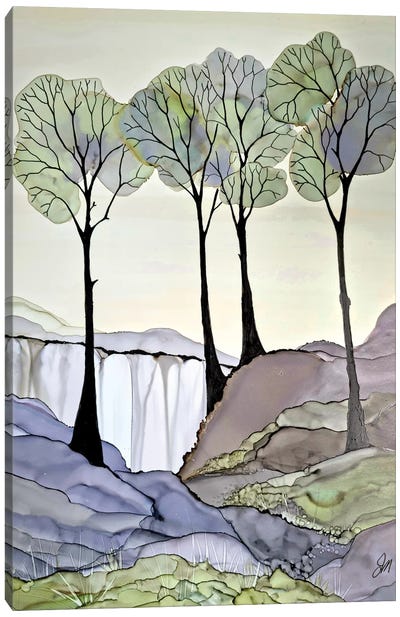 A Day In The Dales Canvas Art Print - Alcohol Ink Art