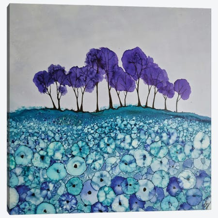 Purple Bloom Canvas Print #JMW130} by Jan Matthews Canvas Wall Art