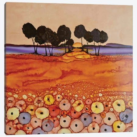 Sunset Through The Trees Canvas Print #JMW131} by Jan Matthews Canvas Art