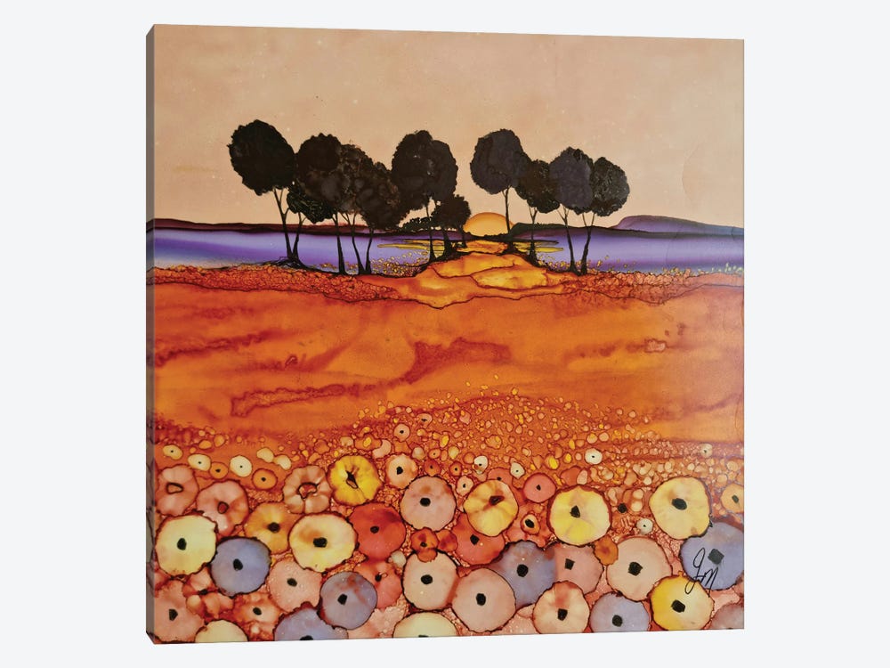 Sunset Through The Trees by Jan Matthews 1-piece Canvas Wall Art
