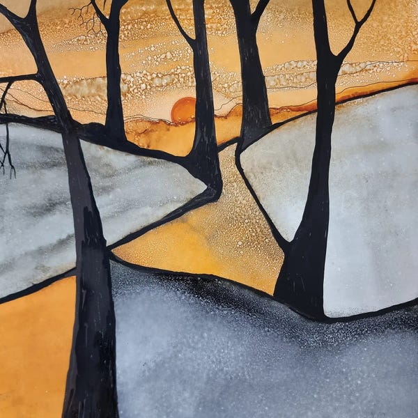 Fine Art Print: Contemporary Treescape by Jan Matthews