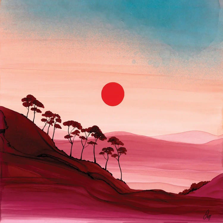 Carmine Evening by Jan Matthews wall art