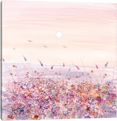 Delicate Flowers Canvas Art Print - Subtle Landscapes