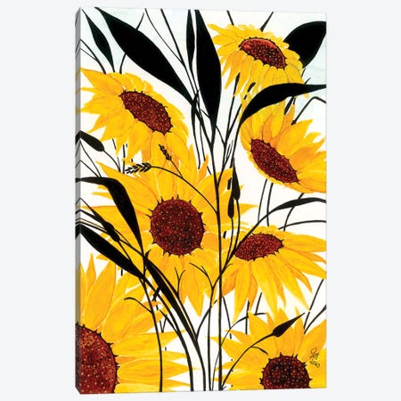 Sunflowers Canvas Print #JMW53} by Jan Matthews Art Print