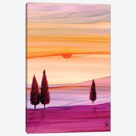 Sunset Fir Canvas Print #JMW54} by Jan Matthews Canvas Art