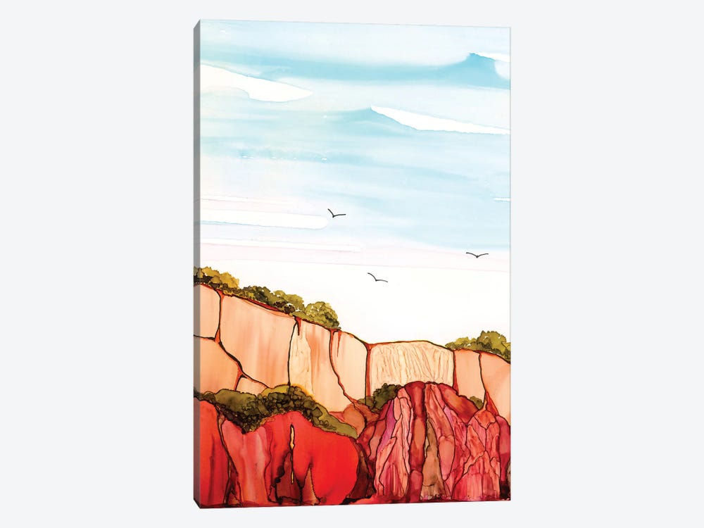 Red Cliffs At Falesia by Jan Matthews 1-piece Canvas Wall Art
